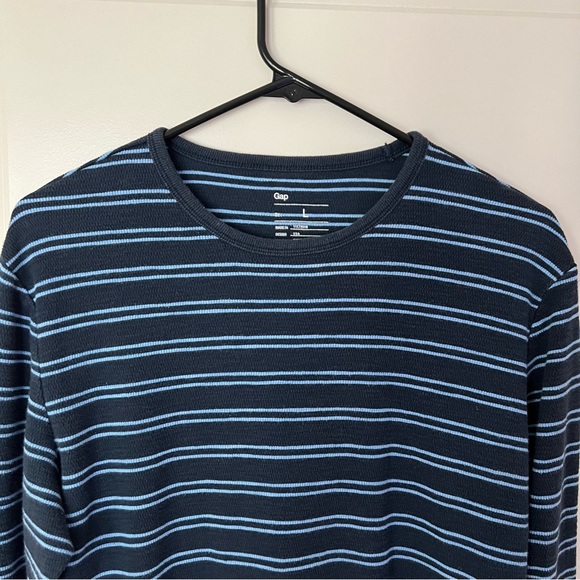 Gap men’s long sleeve waffle knit Crewneck tee shirt | size Large - Picture 6 of 9